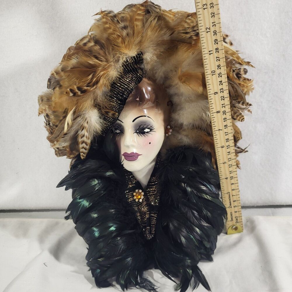 Unique Creations Limited Edition Lady  Wall Hanging Face Mask  # 866  Signed. - Picture 5 of 10
